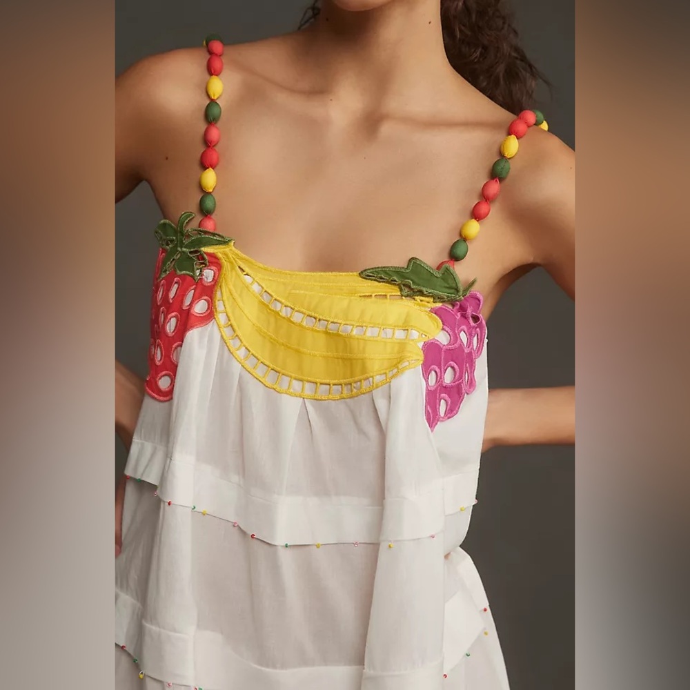 FARM Rio Fruits Richilieu Sleeveless Midi Dress - Picture 2 of 13